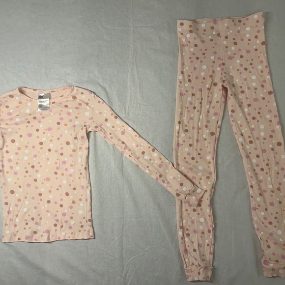 H&M Kids Pink Polka Dot Long-Sleeve & Legging Set – Size 9Y – 100% Cotton - Picture 3 of 4